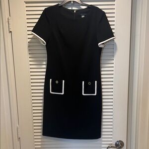Tommy Hilfiger Black Dress with White Trim
